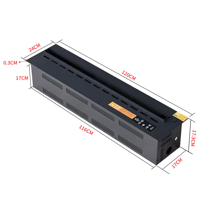 MirageFlame Linear Water-Vapor Electric Fireplace — 120cm