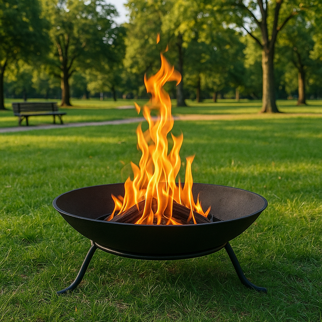 Steel Black Fire Pit (60 × 29 cm)
