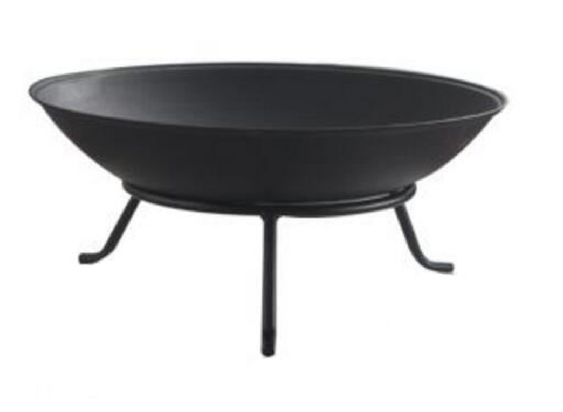 Steel Black Fire Pit (60 × 29 cm)