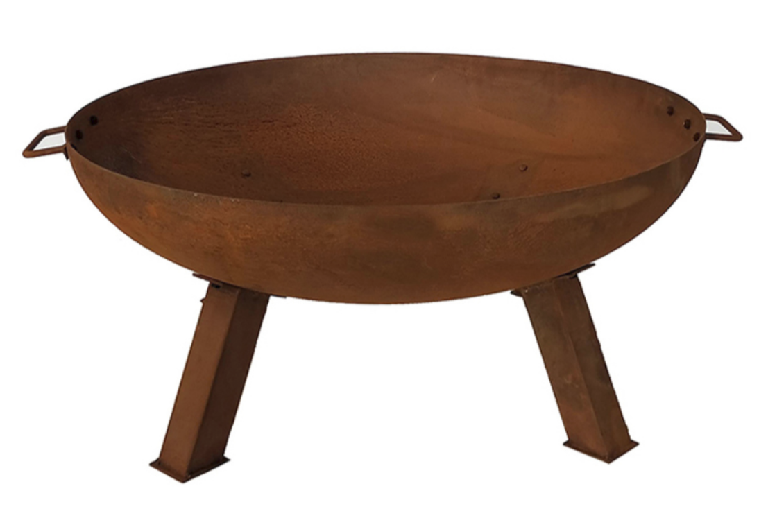 Steel Rustic Fire Pit (80 × 35 cm)