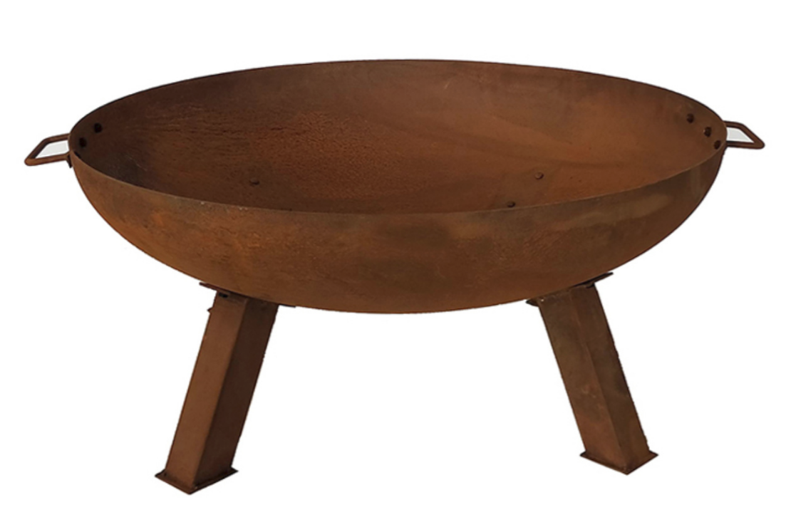 Steel Rustic Fire Pit (60 × 29 cm)