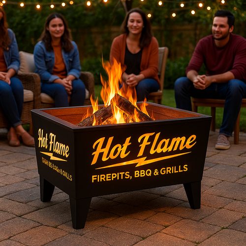Dual-Function Steel Fire Pit & Cooler
