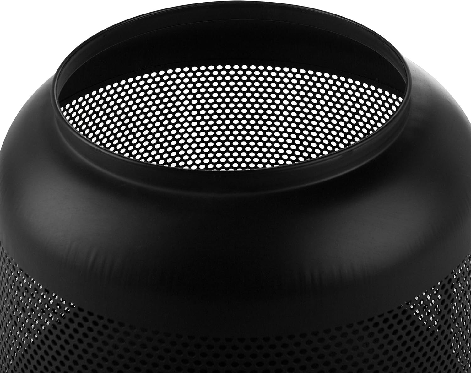 Fire Pit Steel Drum Black & Poker