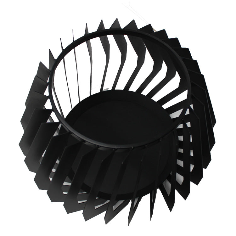 Black Modern Steel Fire Basket with Poker
