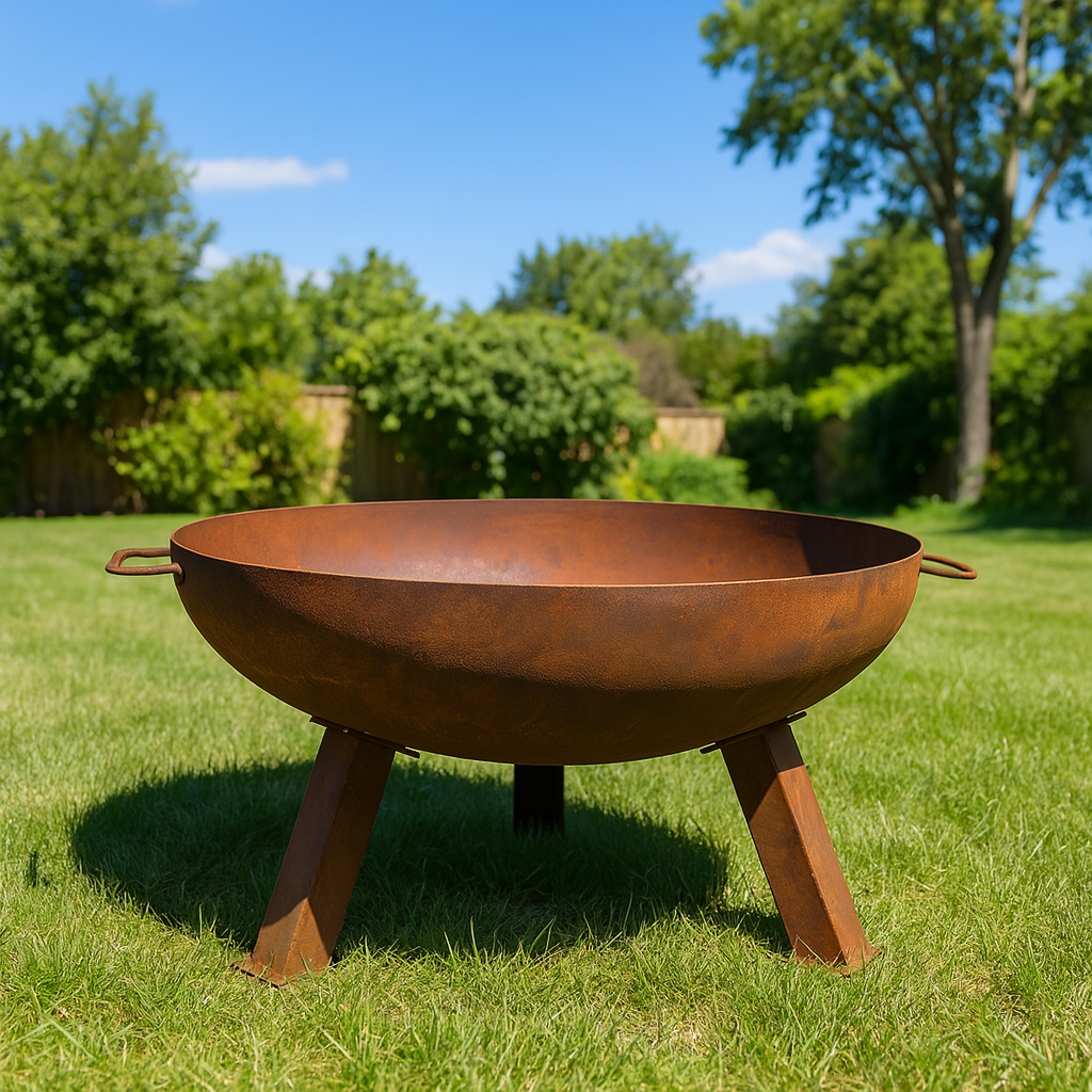 Steel Rustic Fire Pit (60 × 29 cm)