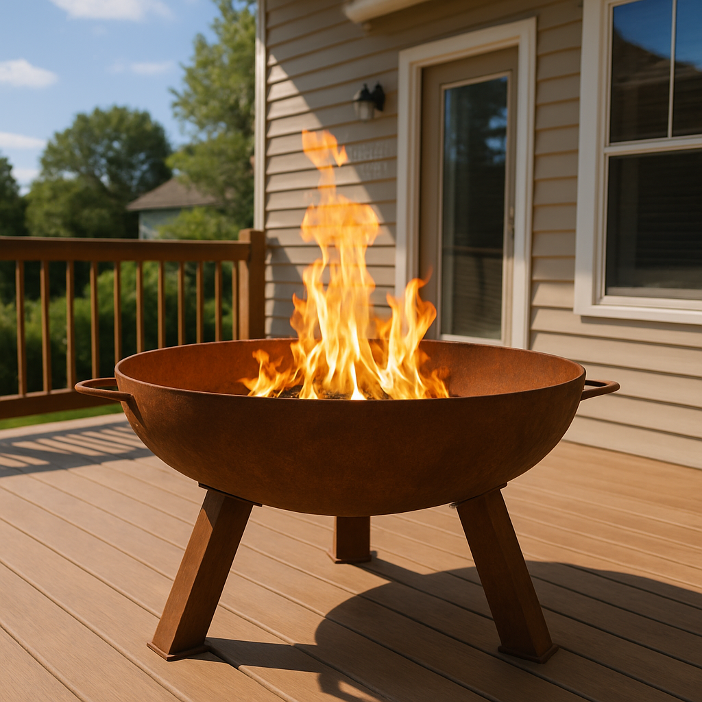 Steel Rustic Fire Pit (60 × 29 cm)