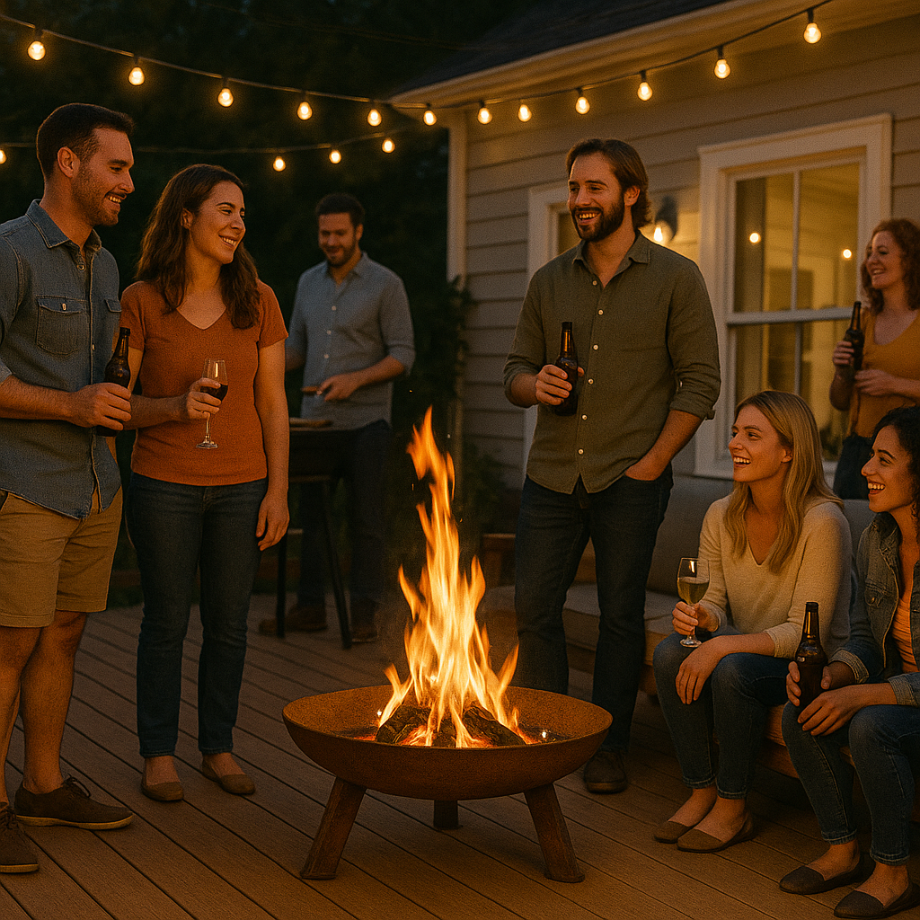 Steel Rustic Fire Pit (60 × 29 cm)