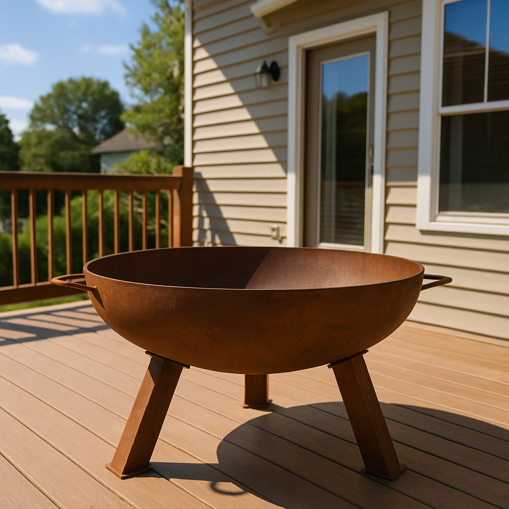 Steel Rustic Fire Pit (80 × 35 cm)