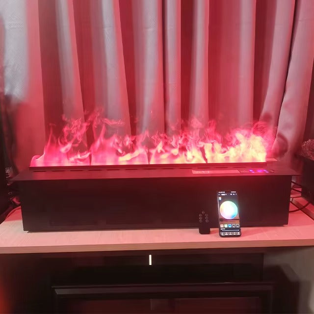 MirageFlame Linear Water-Vapor Electric Fireplace — 100cm (Multiple Colours)