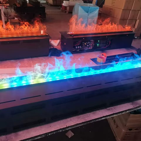 MirageFlame Linear Water-Vapor Electric Fireplace — 100cm (Multiple Colours)