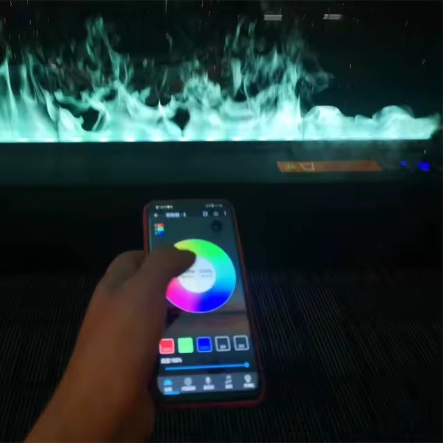 MirageFlame Linear Water-Vapor Electric Fireplace — 100cm (Multiple Colours)